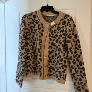 Abercrombie & Fitch Tan Leopard Cardigan